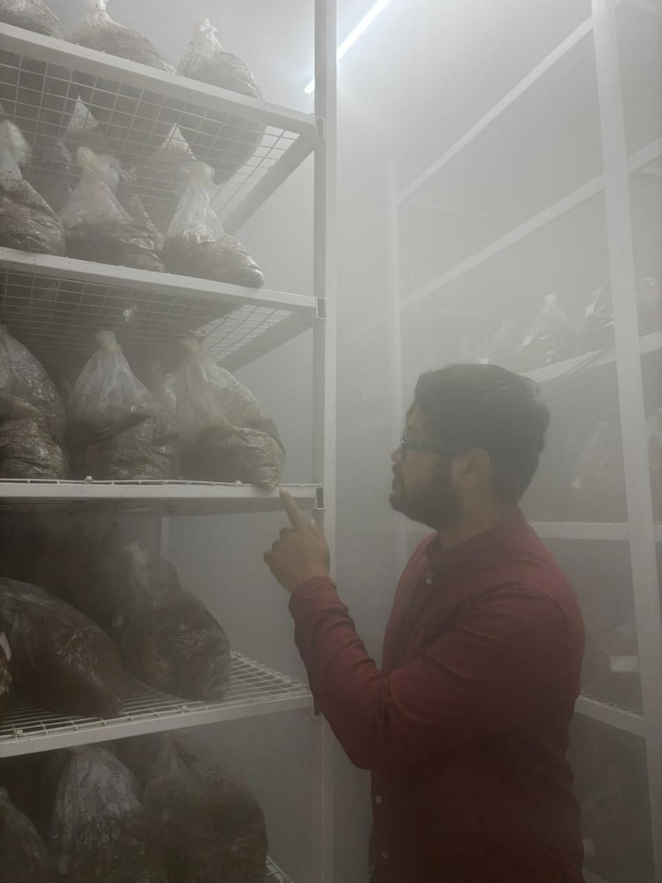 Humidified growing room